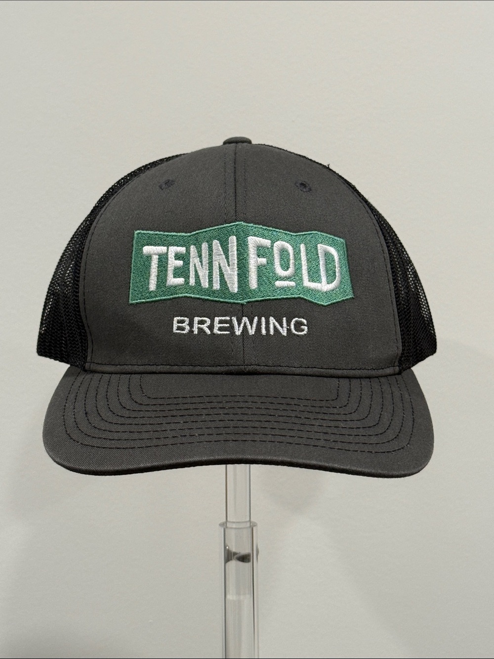 Tenn Fold Brewing Black Trucker Hat with Green Logo